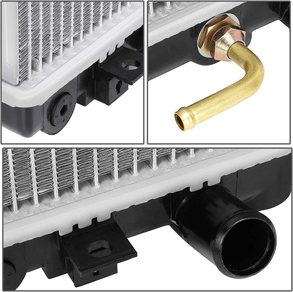 OEM-RA-2740 OE Style Bolt-On Aluminum Core Radiator Replacement Compatible with 03-06 Acura MDX/2005 Pilot, Black/Metallic