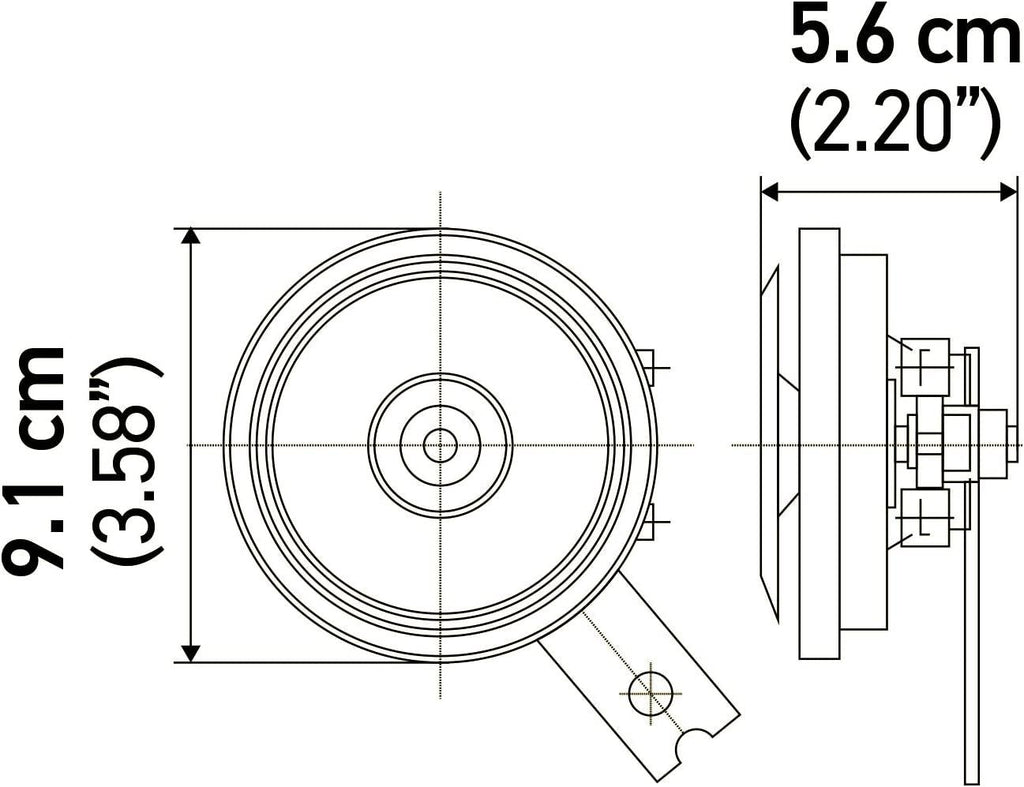 002768821 Black 92Mm 24V Disc Horn Kit (Universal Fit)