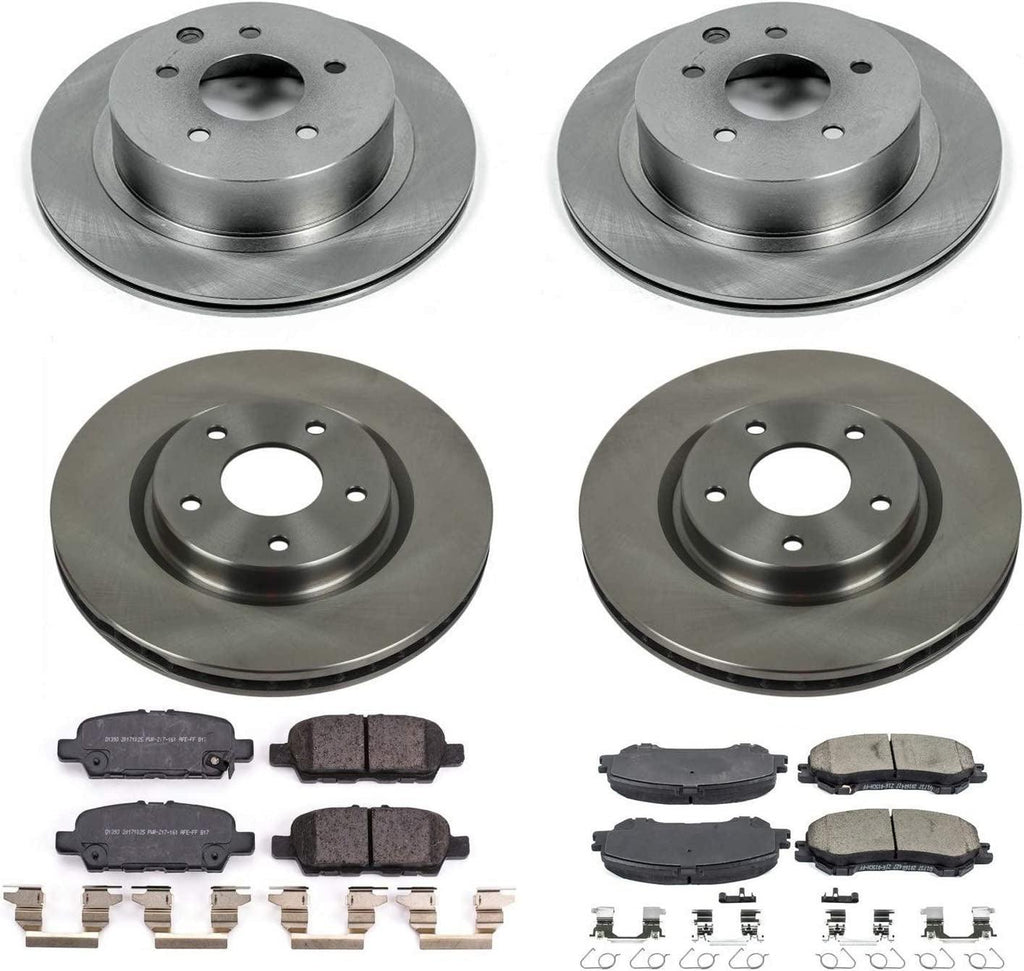 KOE7035 Autospecialty Front and Rear Replacement Brake Kit-Oe Brake Rotors & Ceramic Brake Pads