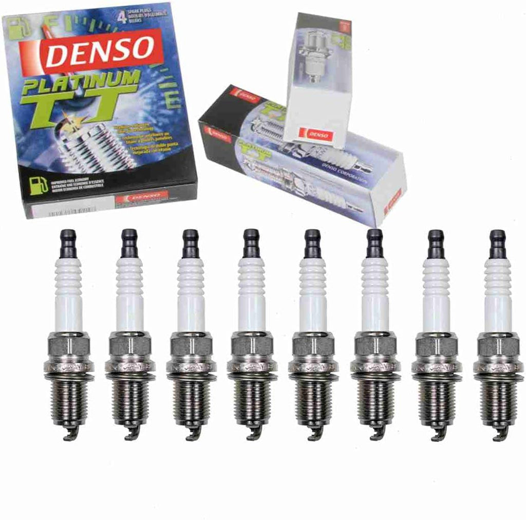 8 Pc DENSO Platinum TT Spark Plugs Compatible with Jaguar XK8 4.0L V8 1997-2002