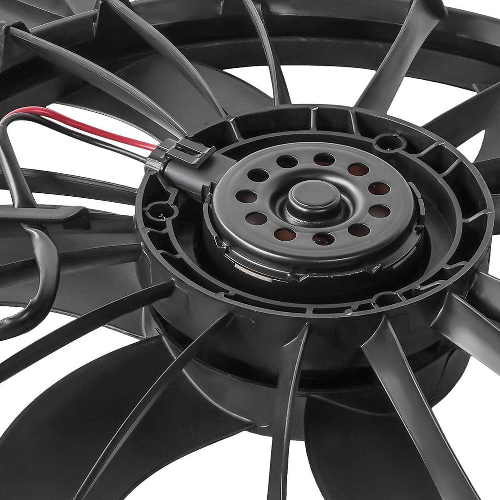 OEM-RF-0066 Factory Style Radiator Cooling Fan Assembly Cooling Efficiency Improved Direct Replacement [Compatible with 09-18 Challenger/Charger] Black