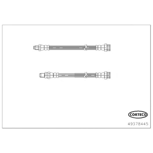 Corteco Brake Hydraulic Hose for 08-16 Fortwo 49378445