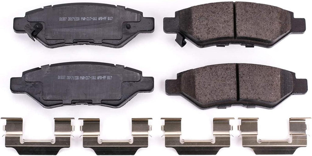 17-1337, Z17 Rear Ceramic Brake Pads with Hardware