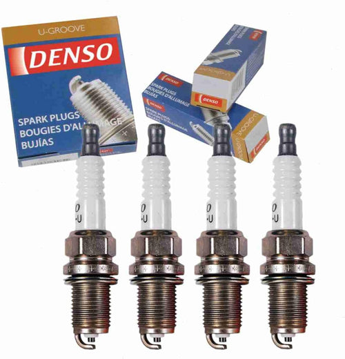 4 Pc DENSO Standard U-Groove Spark Plugs Compatible with Volkswagen Passat 1.8L 2.0L L4 1992-2010