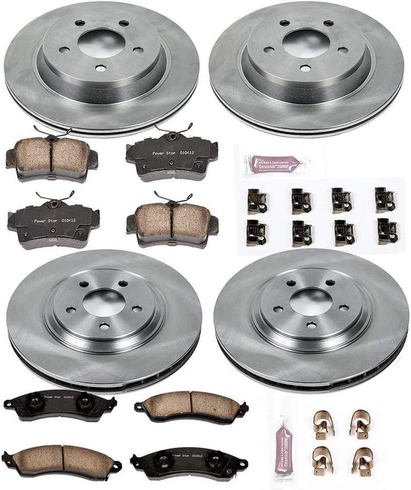 KOE1305 Autospecialty Front and Rear Replacement Brake Kit-Oe Brake Rotors & Ceramic Brake Pads