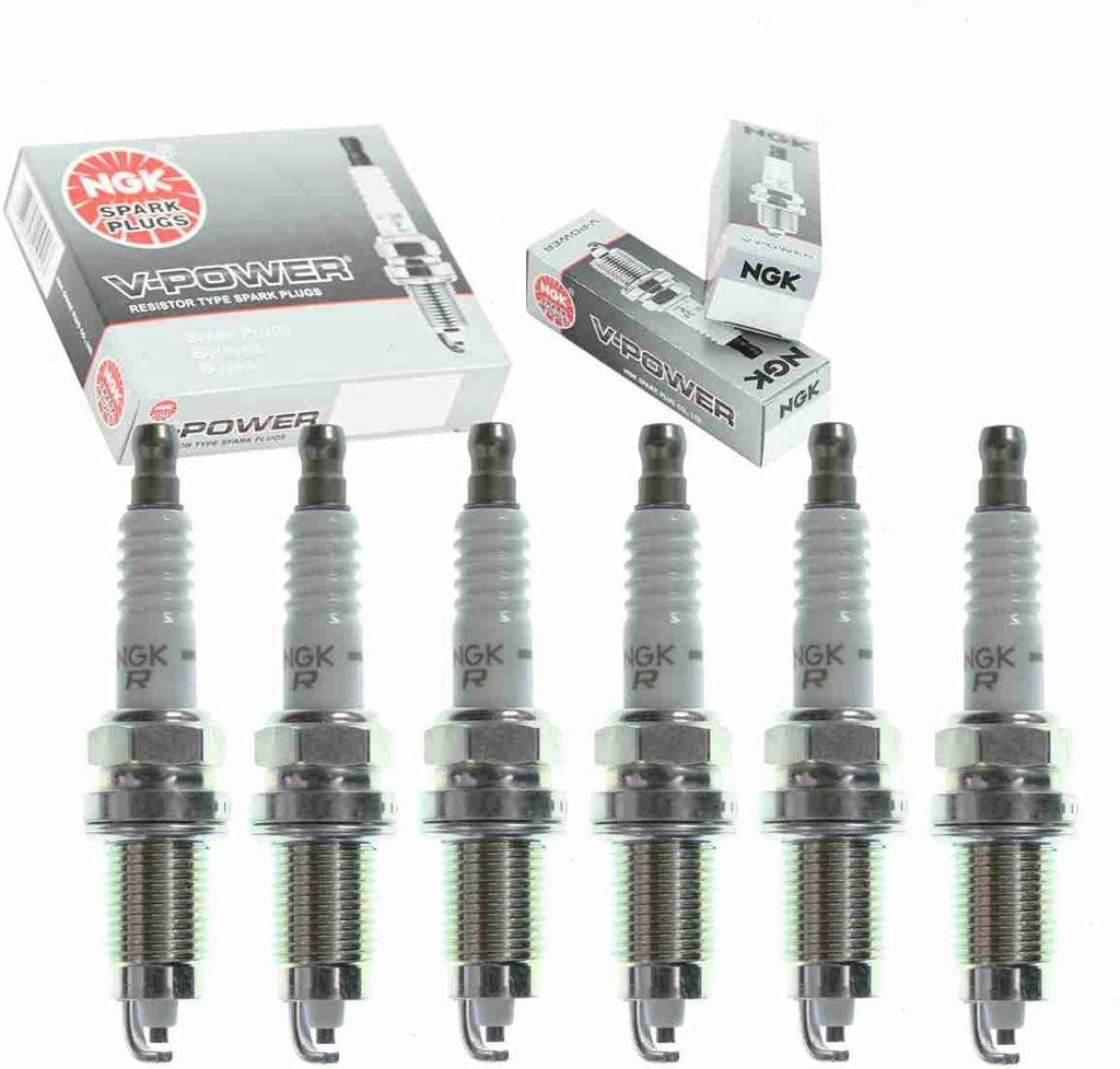 6 Pc NGK V-Power Spark Plugs Compatible with Jeep Grand Cherokee 4.0L L6 1993-1998