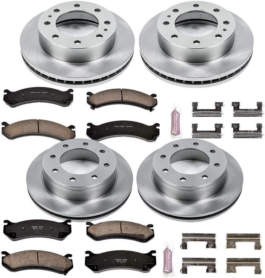 Power Stop KOE2023  Front and Rear Replacement Brake Kit-Oe Brake Rotors & Ceramic Brake Pads