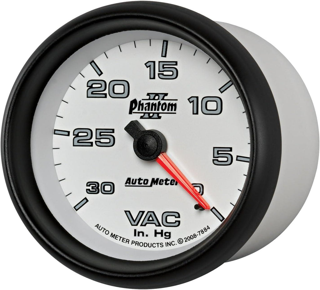 7884 Phantom II 2-5/8" 0-30 In. Hg Mechanical Vacuum Gauge