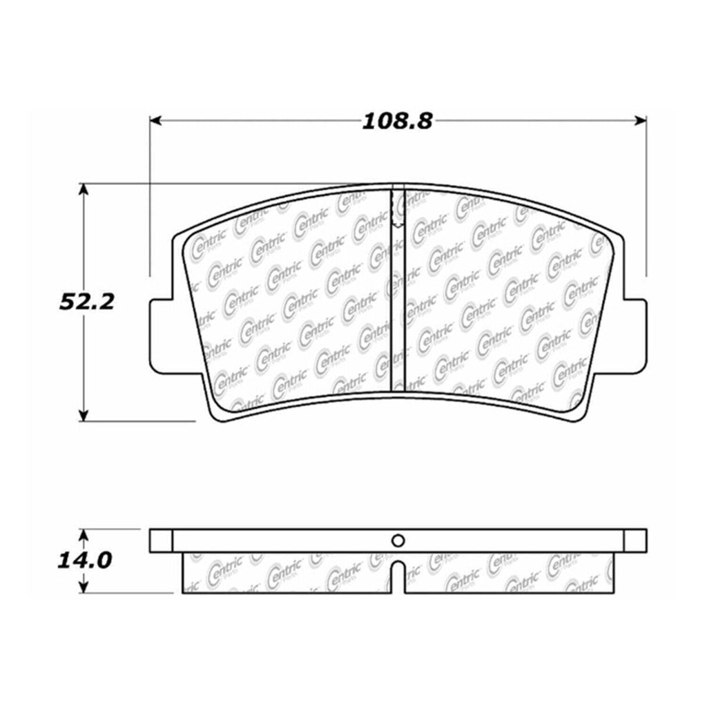 Centric Front Disc Brake Pad for RX-7, B2000, Courier (105.00760)