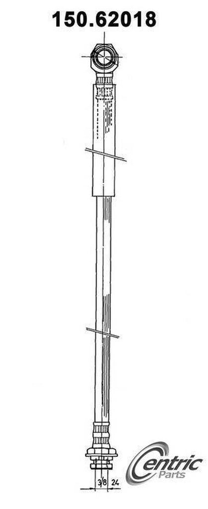 Brake Hydraulic Hose for Delta 88, Acadian, Bonneville, Catalina+More 150.62018