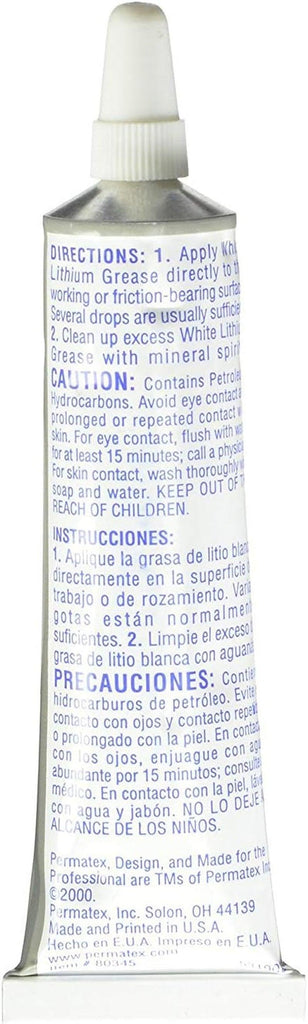 Permatex 80345 White Lithium Grease, 1.5 Oz.