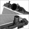 OEM-RA-13477 OE Style 1-Row Aluminum Core Radiator Compatible with 14-17 IS350 IS250 IS300,28-3/8" W X 15-3/4" H X 5/8"D,1-1/2" Inlet / 1-1/2" Outlet