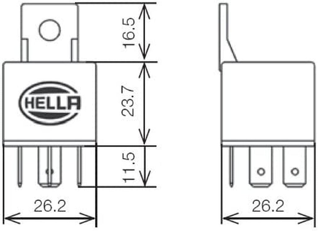 933332181 12V 40 Amp SPDT Mini ISO Relay with Bracket , Black