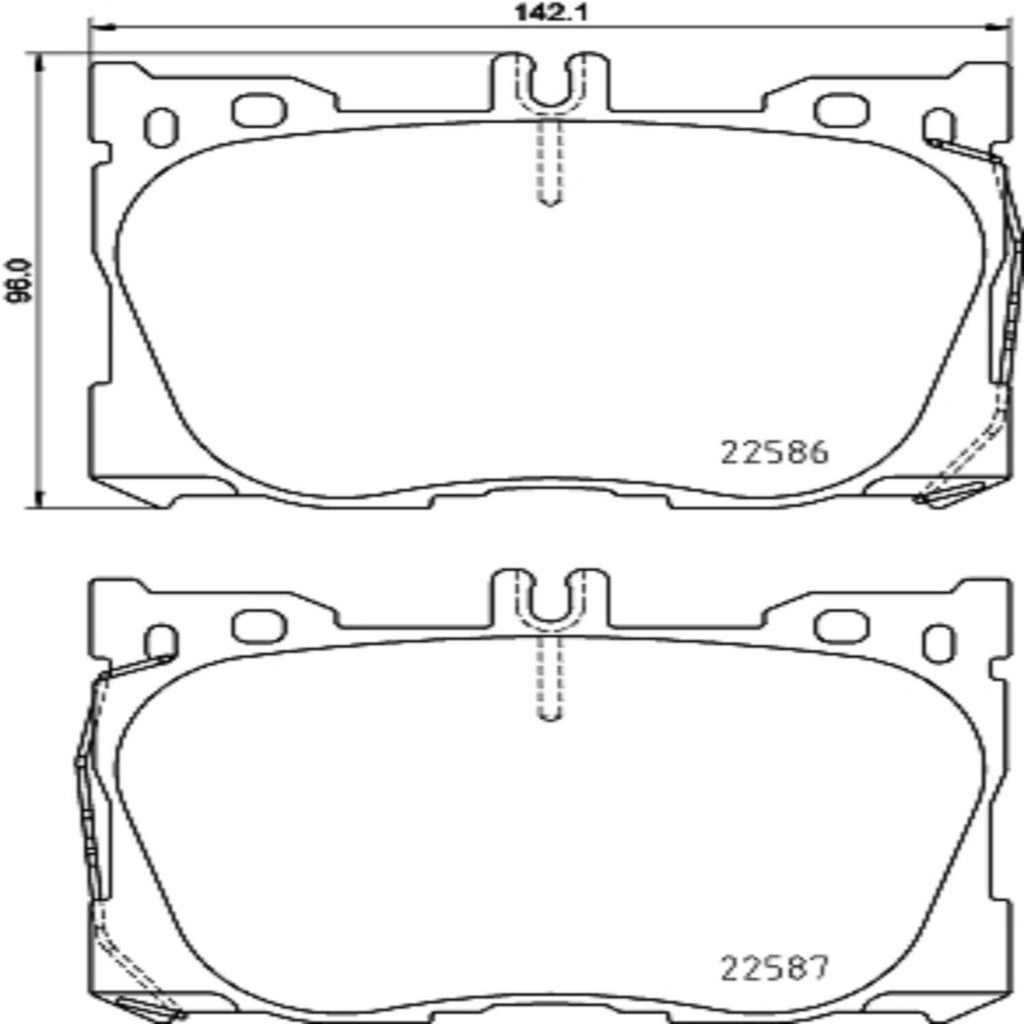 Brembo Front Disc Brake Pad Set for Mercedes-Benz (P50139)