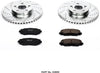 K4669 Front Z23 Carbon Fiber Brake Pads with Drilled & Slotted Brake Rotors Kit