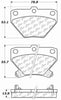 Centric Rear Disc Brake Pad for Matrix, Vibe, Corolla, Celica (103.08230)