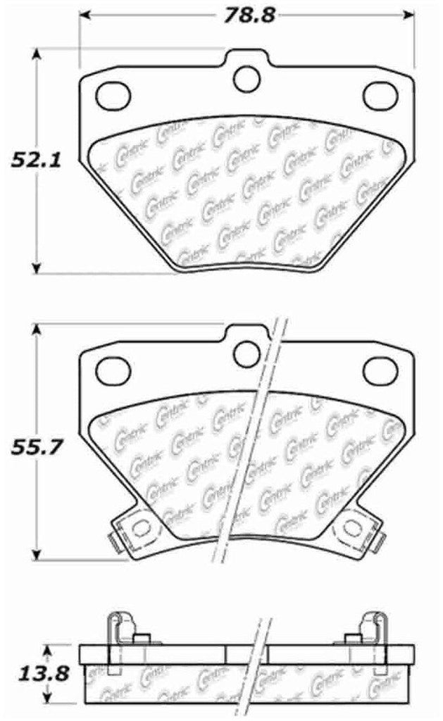 Centric Rear Disc Brake Pad for Matrix, Vibe, Corolla, Celica (103.08230)