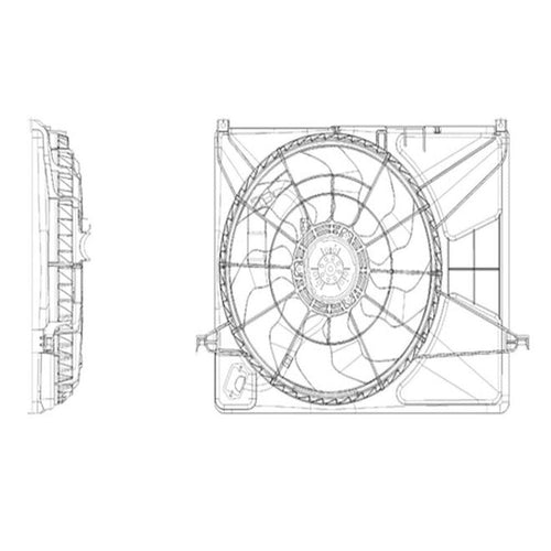 Dual Radiator and Condenser Fan Assembly Fits 2010 Kia Optima