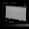 OEM-RA-2812 DPI 2812 OE Style Bolt-On Aluminum Cooling Radiator Compatible with 2003-2005 Forester