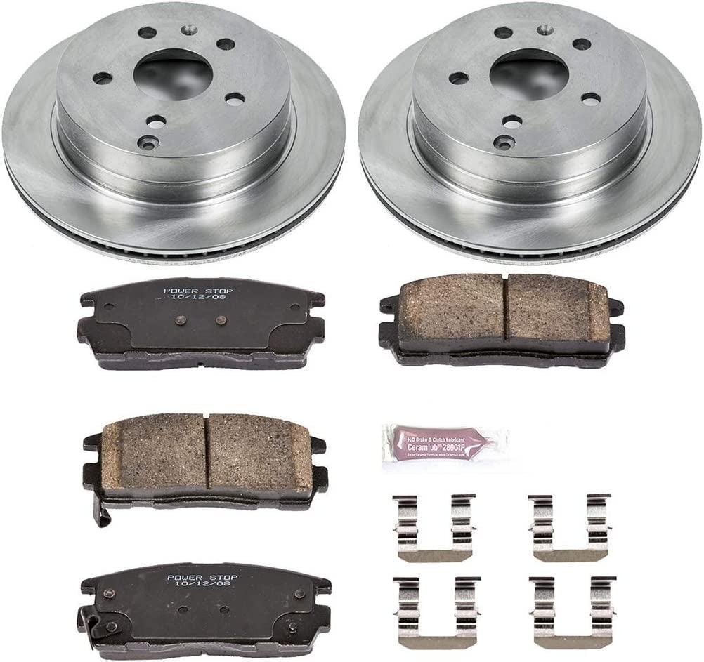 KOE5558 Autospecialty Rear Replacement Brake Kit-Oe Brake Rotors & Ceramic Brake Pads