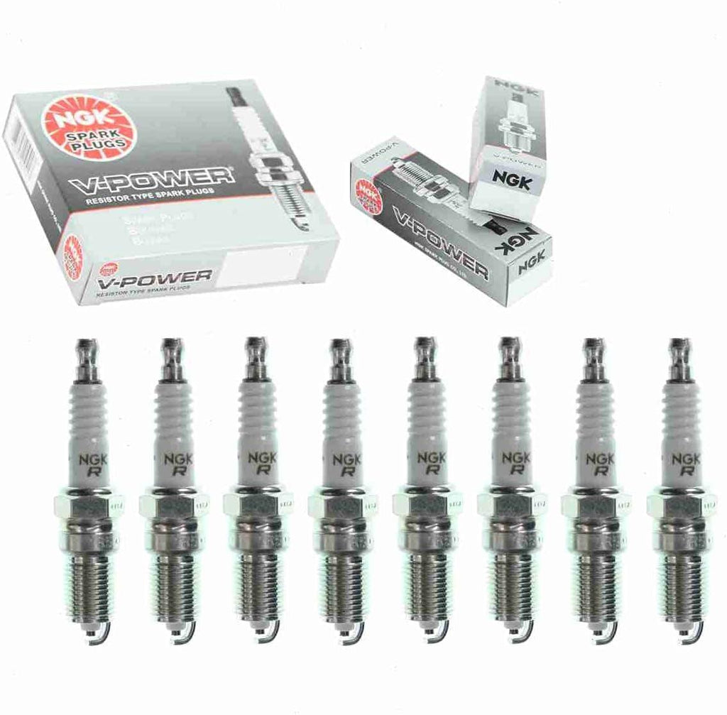 8 Pc NGK V-Power Spark Plugs Compatible with GMC Envoy 5.3L V8 2005-2009