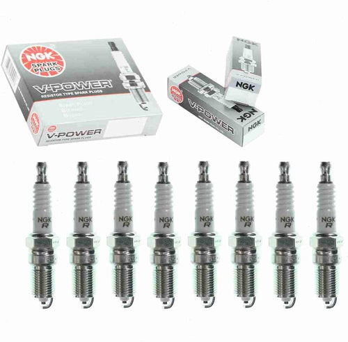 8 Pc NGK V-Power Spark Plugs Compatible with GMC Envoy 5.3L V8 2005-2009