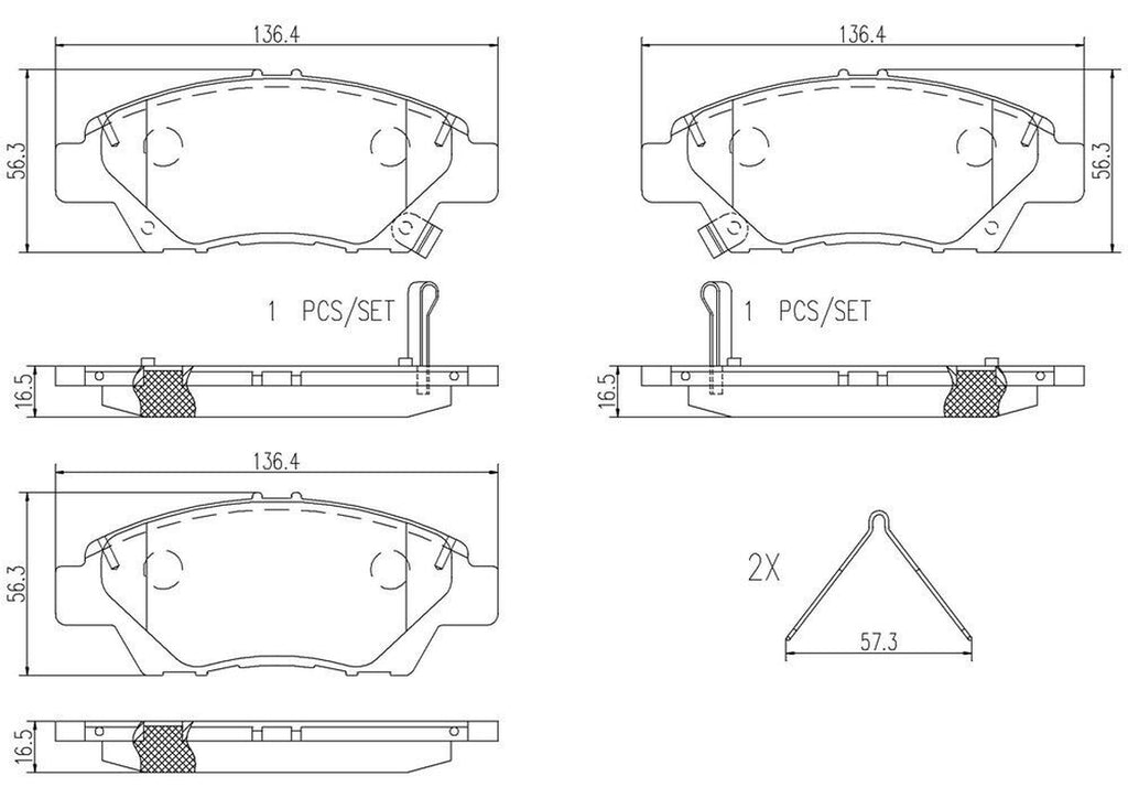 Brembo Front Disc Brake Pad Set for Fit, CR-Z (P28050N)