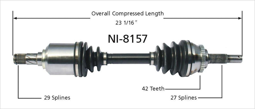 NI-8157 CV Axle Shaft