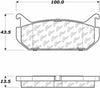 Centric Rear Disc Brake Pad for 626, Probe, MX-6 (105.05840)