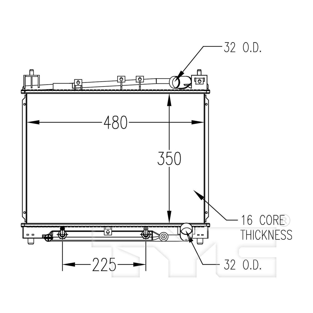 TYC Radiator for Xa, Xb, Echo 2305