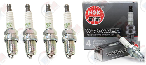 4 X NGK V-Power OEM Resistor Spark Plugs Power Performance BR9EYA # 7548