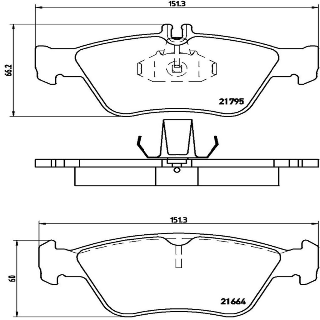 Brembo Front Disc Brake Pad Set for Mercedes-Benz (P50023)