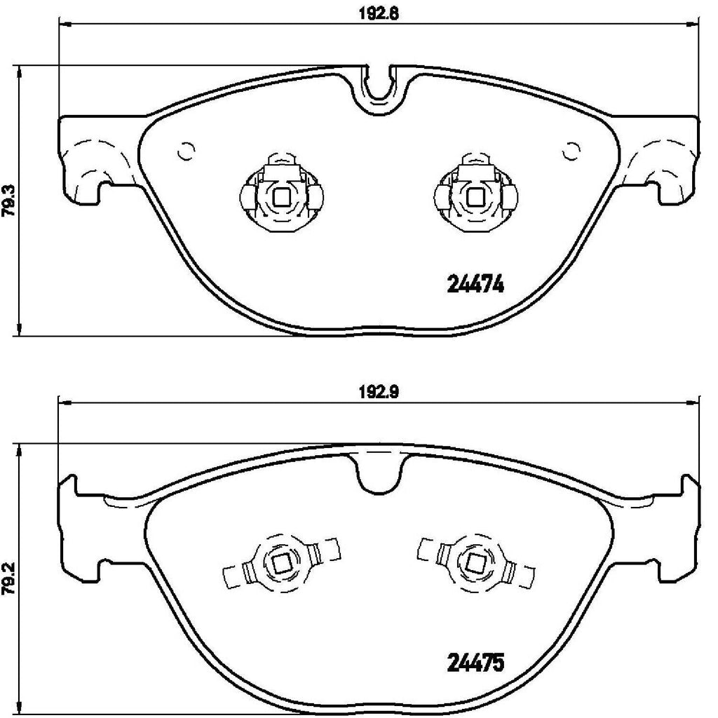 Brembo Front Disc Brake Pad Set for Jaguar (P36025)