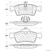 Centric Rear Disc Brake Pad for Mercedes-Benz (103.11220)