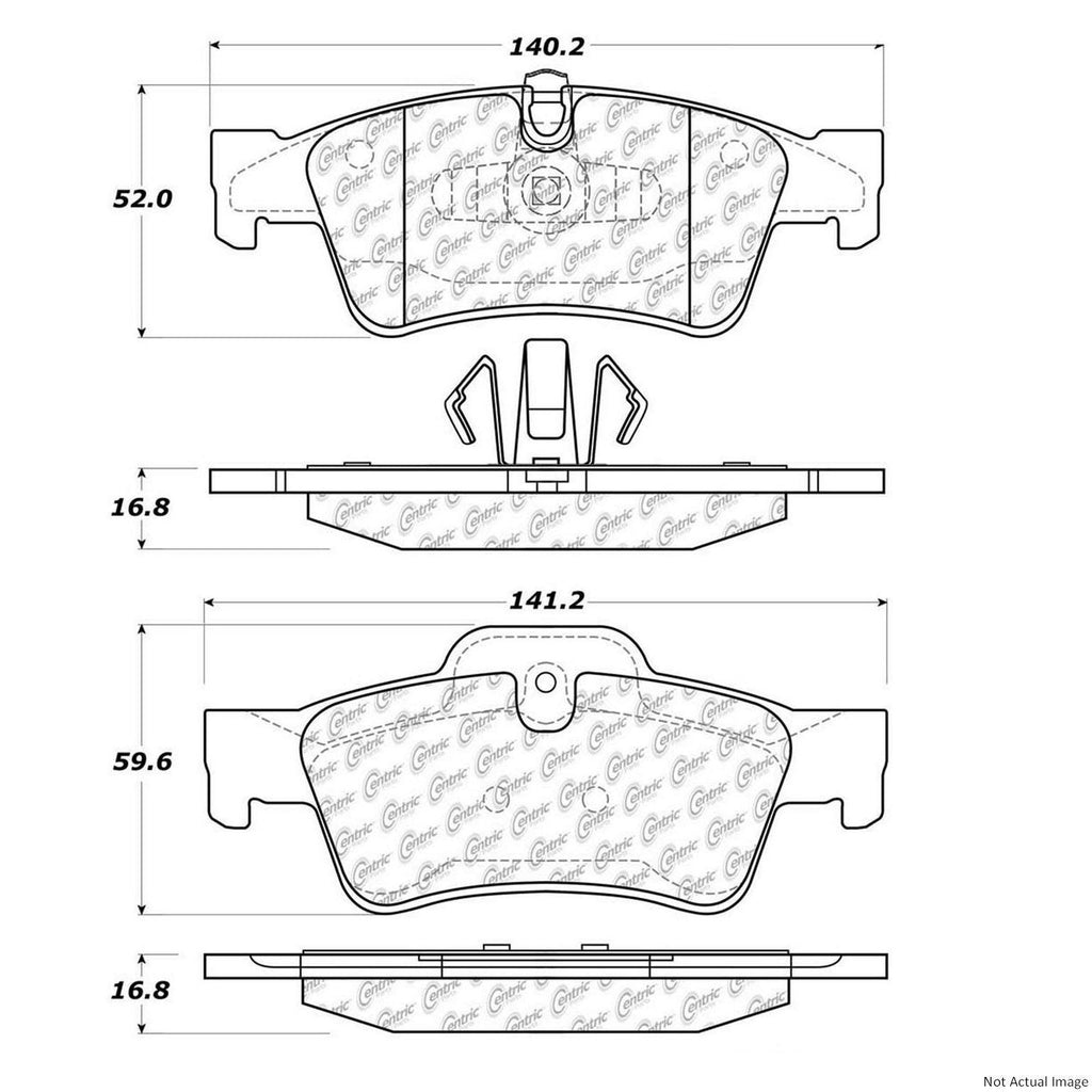 Centric Rear Disc Brake Pad for Mercedes-Benz (103.11220)