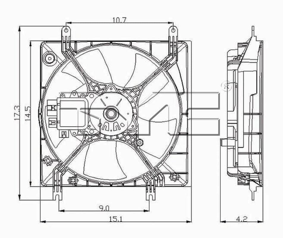 TYC Engine Cooling Fan Assembly for 1999-2003 Galant 600180