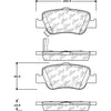 Centric Rear Disc Brake Pad for 09-14 Corolla (105.15720)