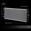 OEM-RA-2491 2491 Aluminum Radiator Compatible with 01-05 Deville 4.6 AT,30-1/2" W X 15-5/16" H X 1" D,1-5/16" Inlet / 1-9/16" Outlet