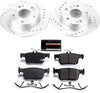 K7725 Rear Z23 Carbon Fiber Brake Pads with Drilled & Slotted Brake Rotors Kit