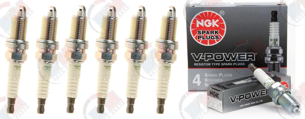 NGK "V-POWER" Spark Plugs (Set of 6) for 2004-2010 Dodge Dakota 3.7L V6