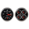 2 PC. GAUGE KIT 5 in. QUAD & SPEEDOMETER 240-33 O DESIGNER BLACK II - greatparts