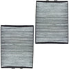 Cabin Air Filter W/Dual Carbon Elements Pair Set Compatible with BMW E39 5 Series