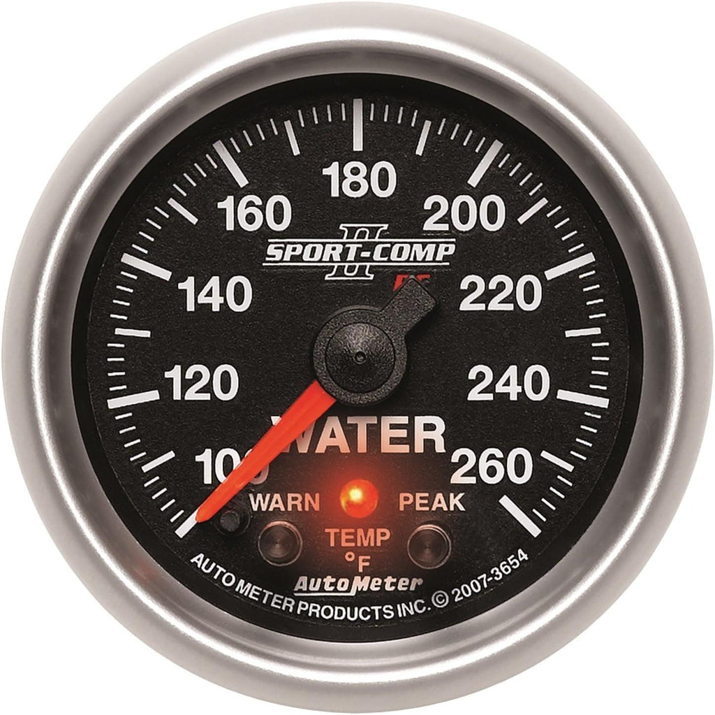 3654 2-1/16" 100- 260 Degree F Full Sweep Electric Water Temperature Gauge