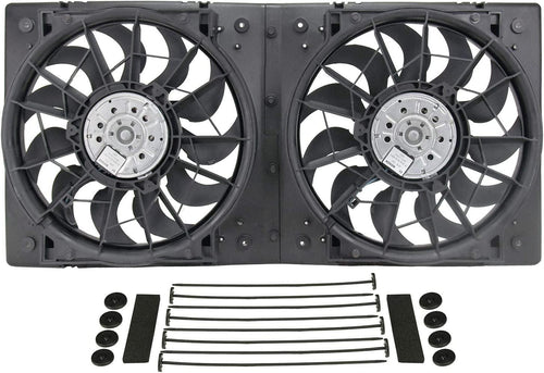 16928 High Output Dual Radiator Fan,Black