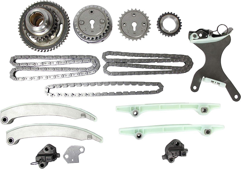 DNJ TK1102A Timing Chain Kit for 2007-2013 / Chrysler, Dodge, Jeep, Ram / 1500, Aspen, Commander, Dakota, Grand Cherokee, Ram 1500/4.7L / SOHC / V8 / 16V / 285Cid / VIN N, VIN P