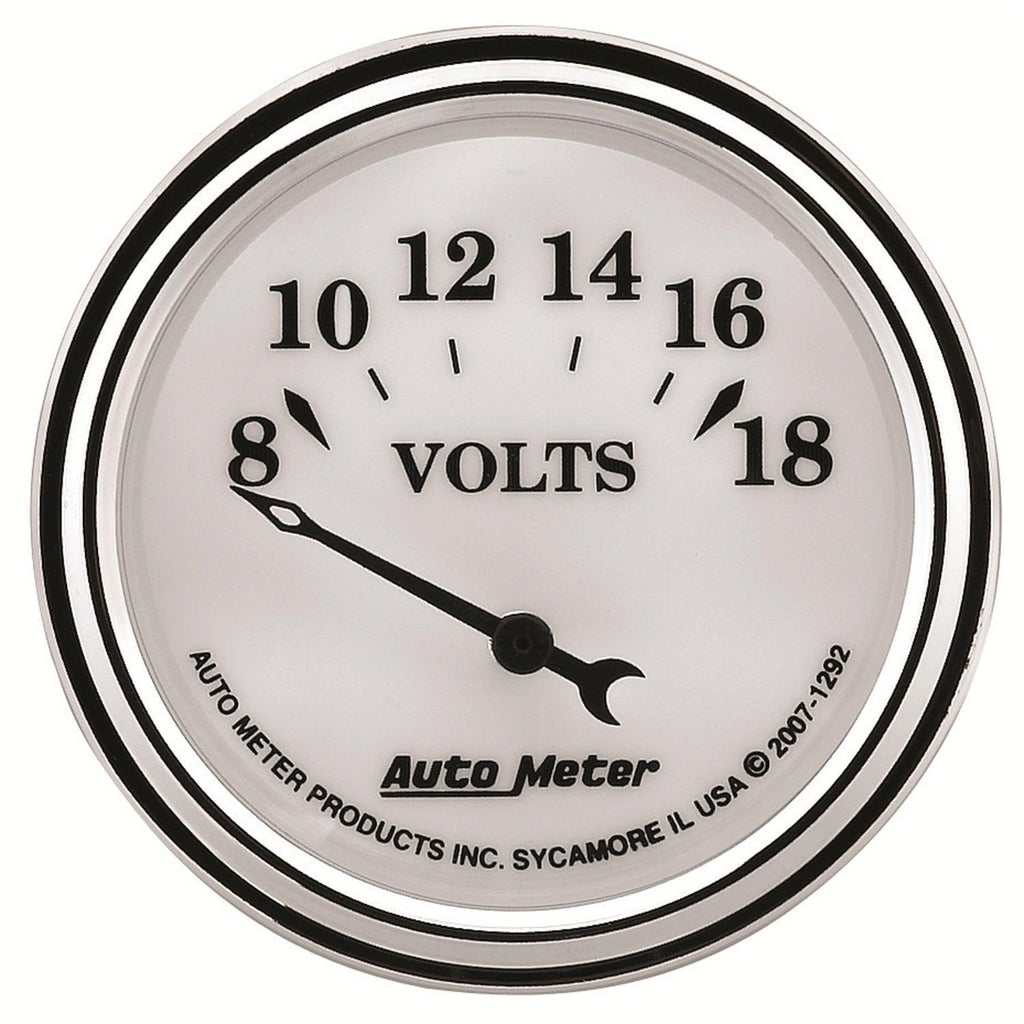 2-1/16 in. VOLTMETER 8-18V OLD-TYME WHITE II - greatparts