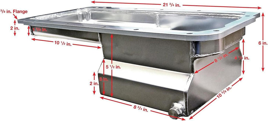 50257 Street & Strip Engine Swap Oil Pan GM LS Series Front Sump Design Fab