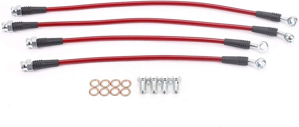 BH00048 Stainless Steel Front and Rear Brake Hose Kit