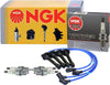 NGK Wire & 4 V-Power Spark Plugs Kit for Honda Civic Del Sol 1.5 L4 D15B7 SOHC