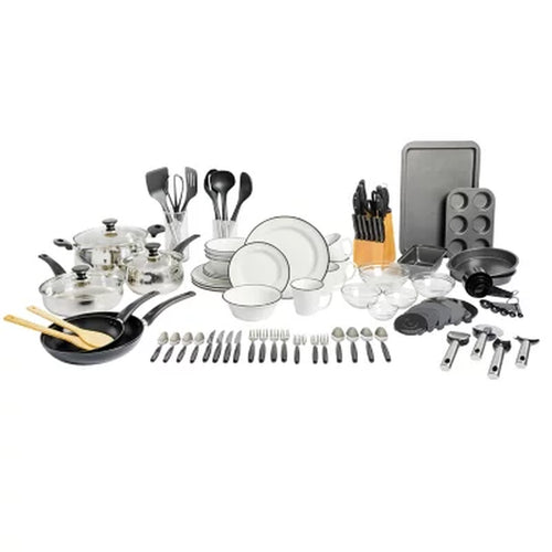 Gibson Home 95-Piece Complete Kitchen Starter Set (Assorted Colors)